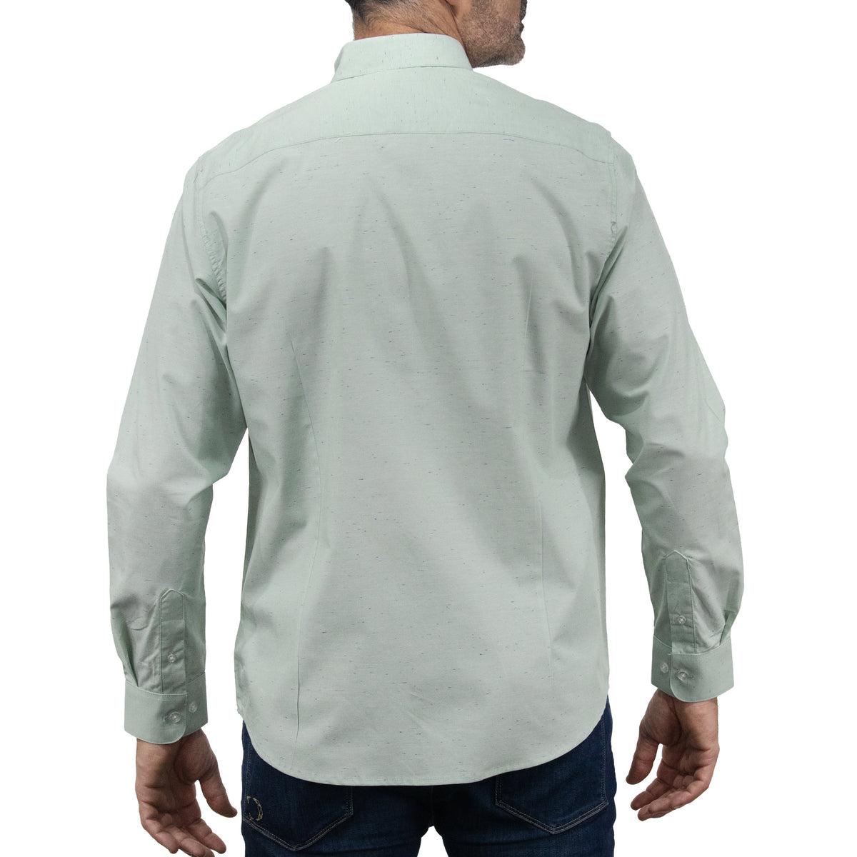 Camisa Lisa Verde con Manga Larga 100% Algodón 2505041