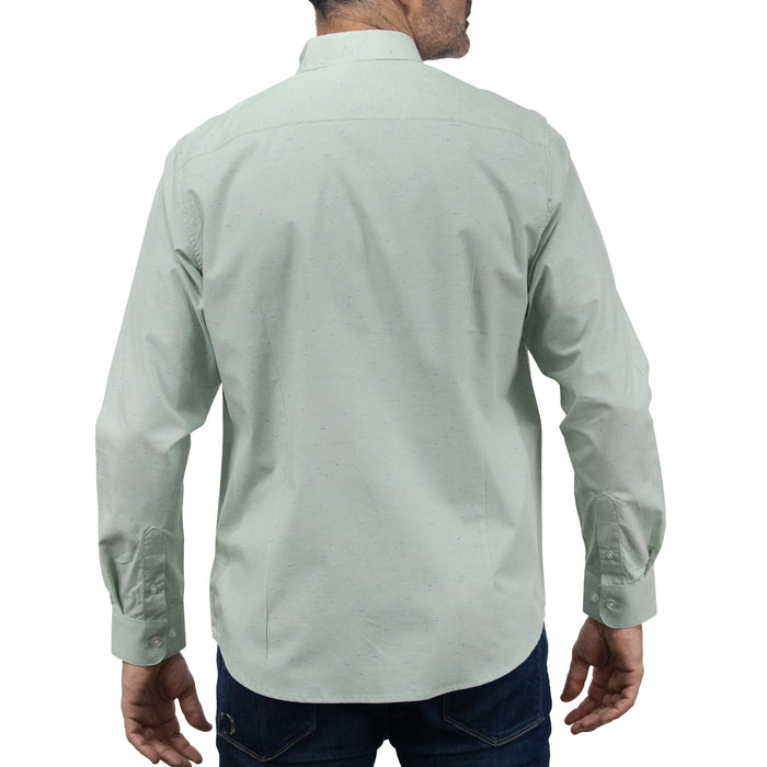 Camisa Lisa Verde con Manga Larga 100% Algodón 2505041