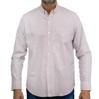 Camisa Rayas Roja con Manga Larga 100% Algodón 2505052