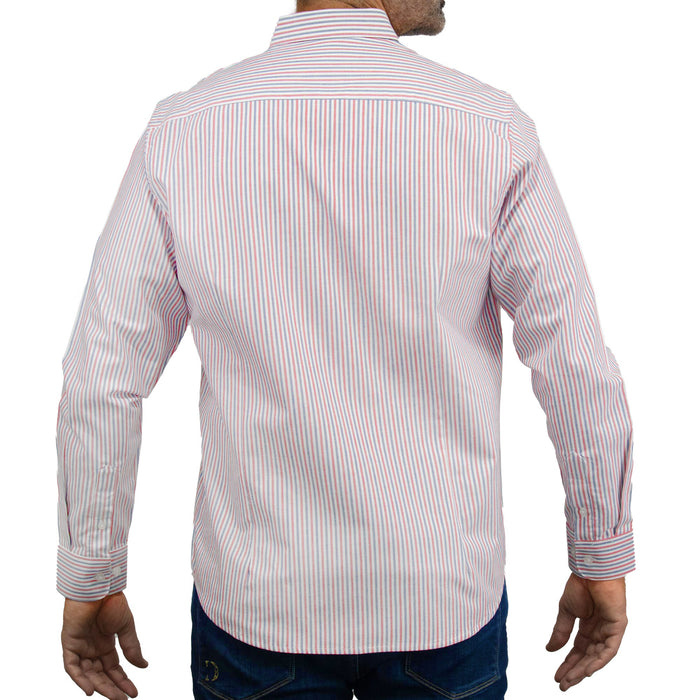 Camisa Rayas Roja con Manga Larga 100% Algodón 2505052