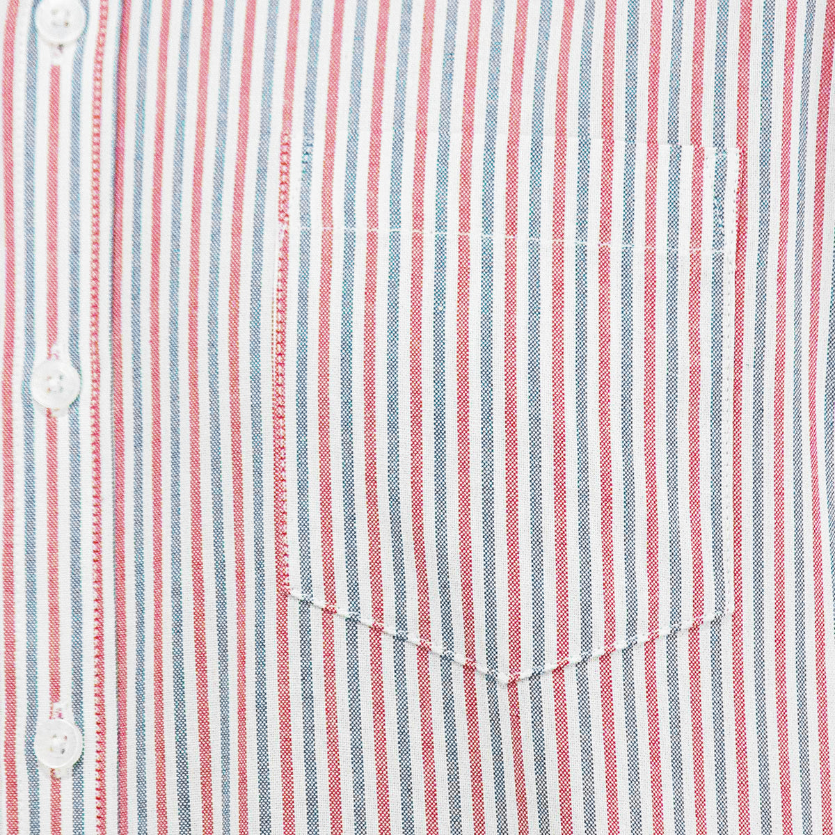 Camisa Rayas Roja con Manga Larga 100% Algodón 2505052