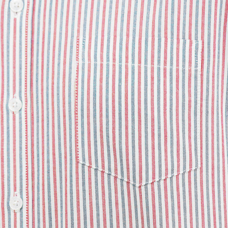 Camisa Rayas Roja con Manga Larga 100% Algodón 2505052