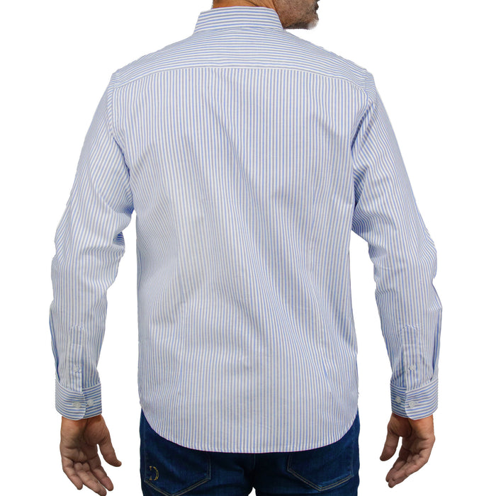 Camisa Rayas Azul con Manga Larga 100% Algodón 2505053