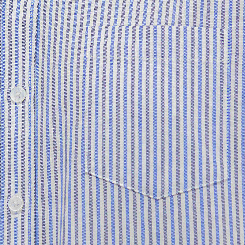 Camisa Rayas Azul con Manga Larga 100% Algodón 2505053
