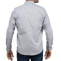Camisa Gris Lisa con Manga Larga 100% Algodón 2505054