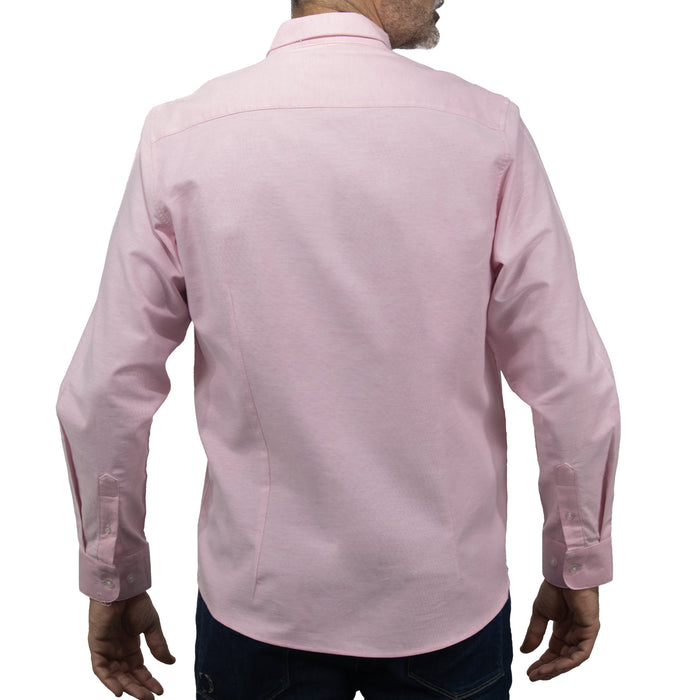 Camisa Lisa Rosa con Manga Larga 100% Algodón 2505056