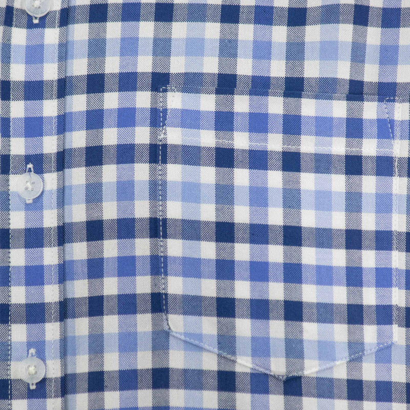 Camisa de Manga Larga Cuadros Azul 100% Algodón 2505058