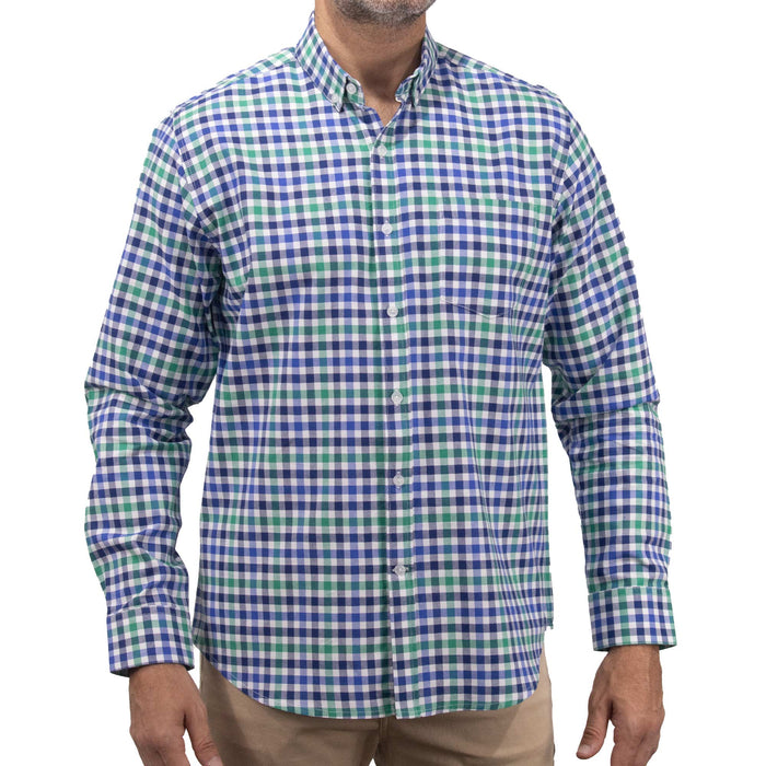 Camisa de Cuadros Azul con Manga Larga 100% Algodón 2505059