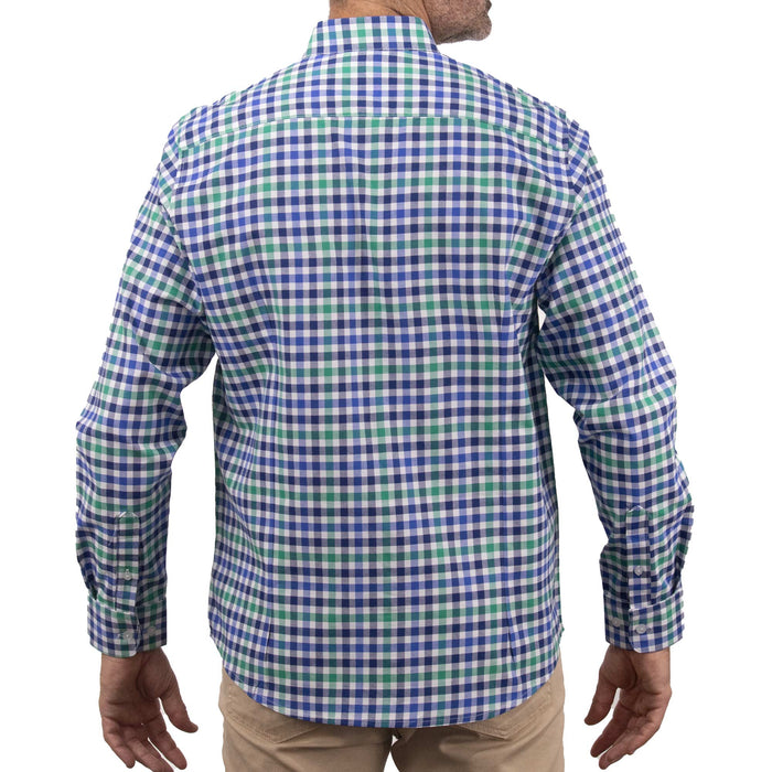 Camisa de Cuadros Azul con Manga Larga 100% Algodón 2505059