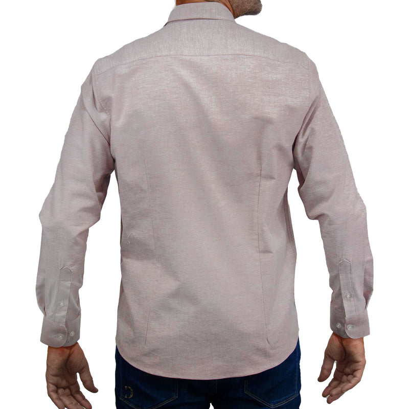 Camisa Gris Lisa con Manga Larga 100% Algodón 2505060