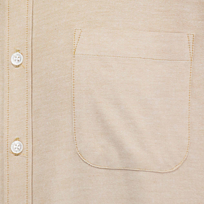 Camisa Caqui Lisa con Manga Larga 100% Algodón 2505061