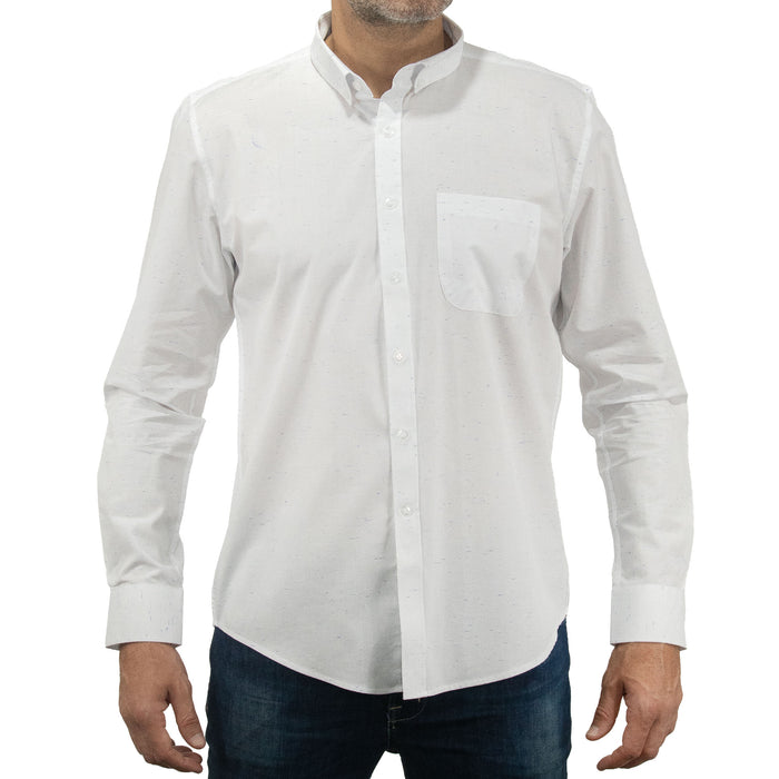 Camisa Lisa Blanca con Manga Larga 100% Algodón 2505065