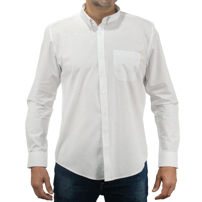Camisa Lisa Blanca con Manga Larga 100% Algodón 2505065