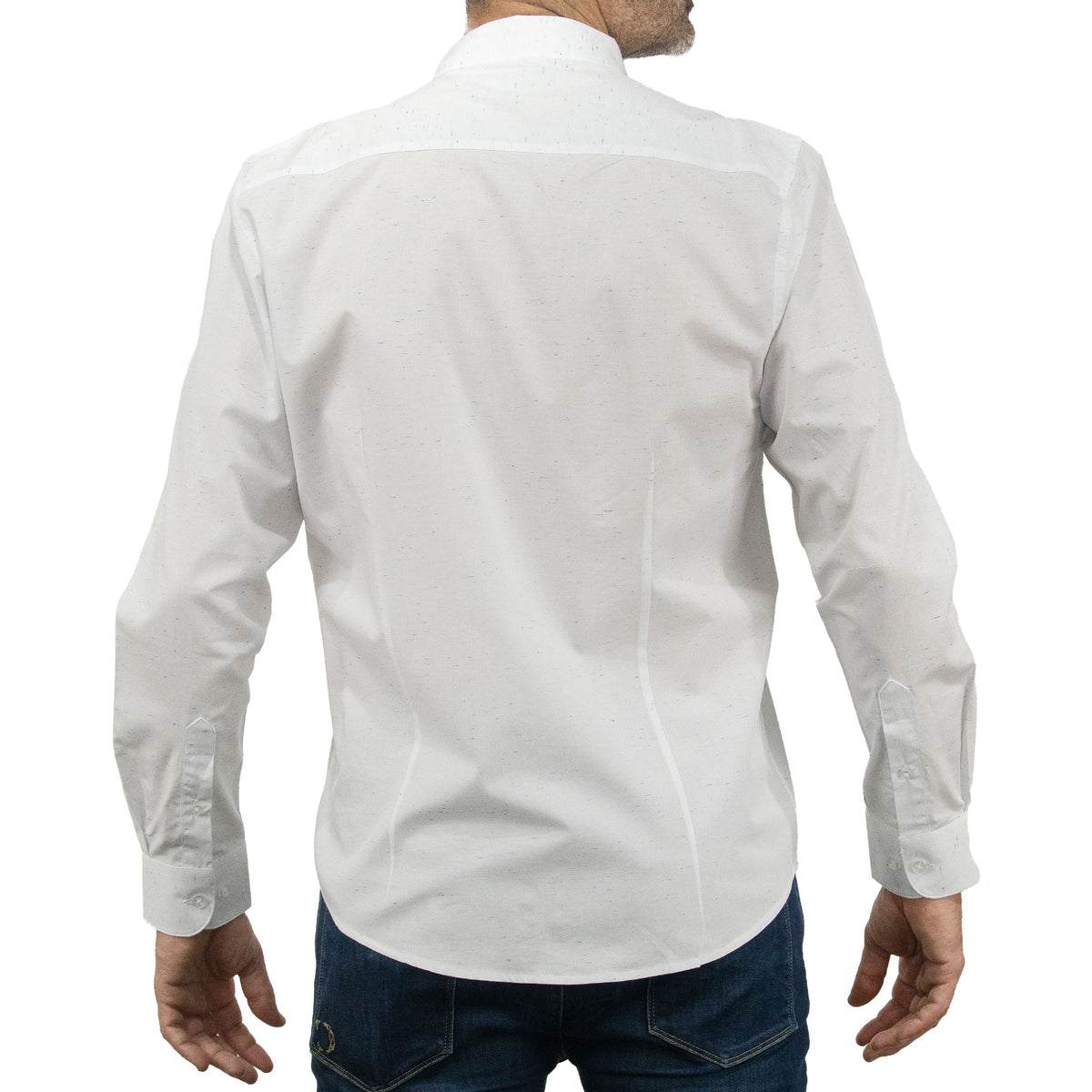 Camisa Lisa Blanca con Manga Larga 100% Algodón 2505065