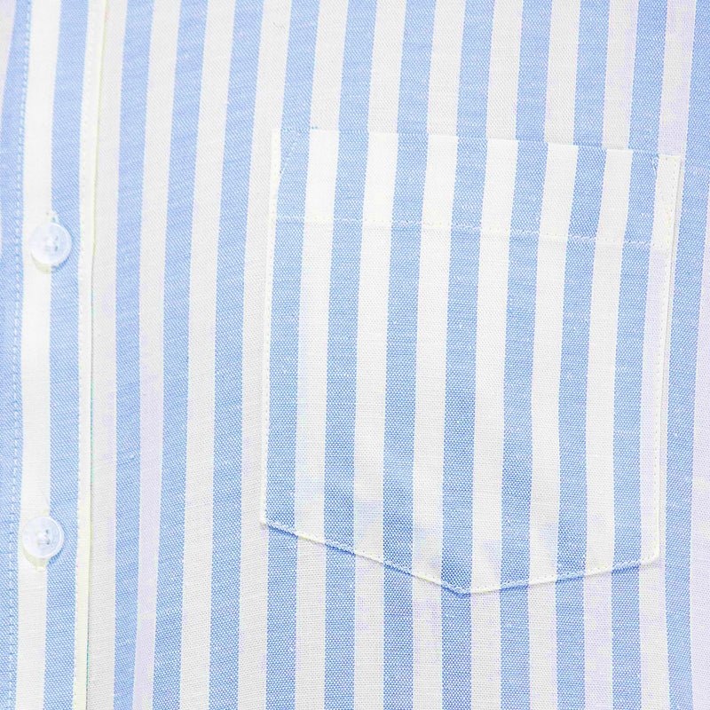 Camisa Rayas Azul con Manga Larga 100% Algodón 2505066