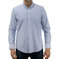 Camisa Rayas Azul con Manga Larga 100% Algodón 2505069