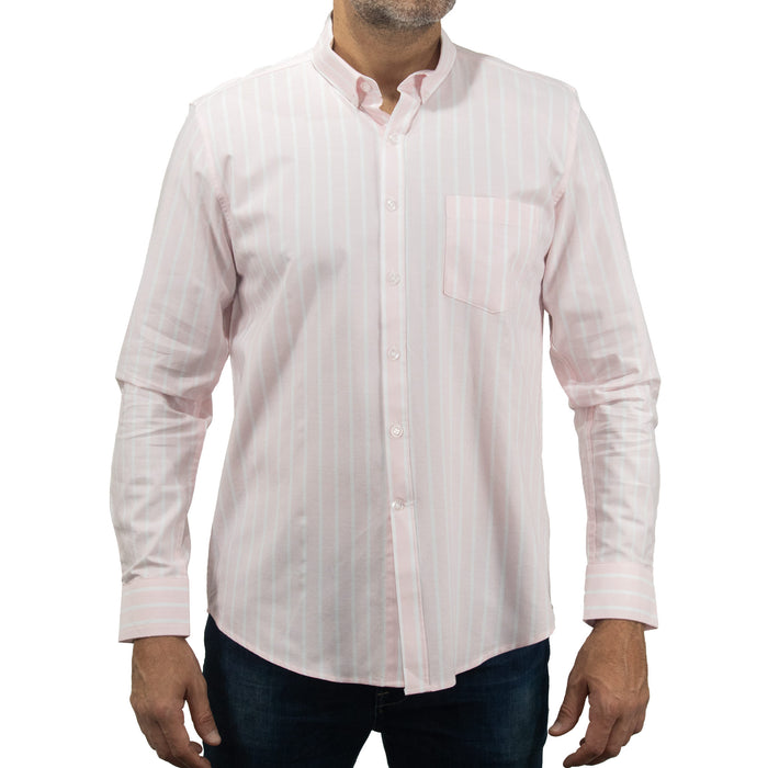 Camisa Rayas Rosa con Manga Larga 100% Algodón 2505070