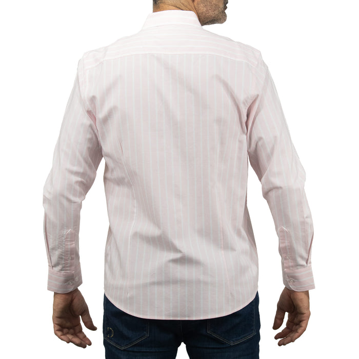 Camisa Rayas Rosa con Manga Larga 100% Algodón 2505070