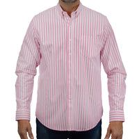 Camisa Rayas Rosa con Manga Larga 100% Algodón 2505074