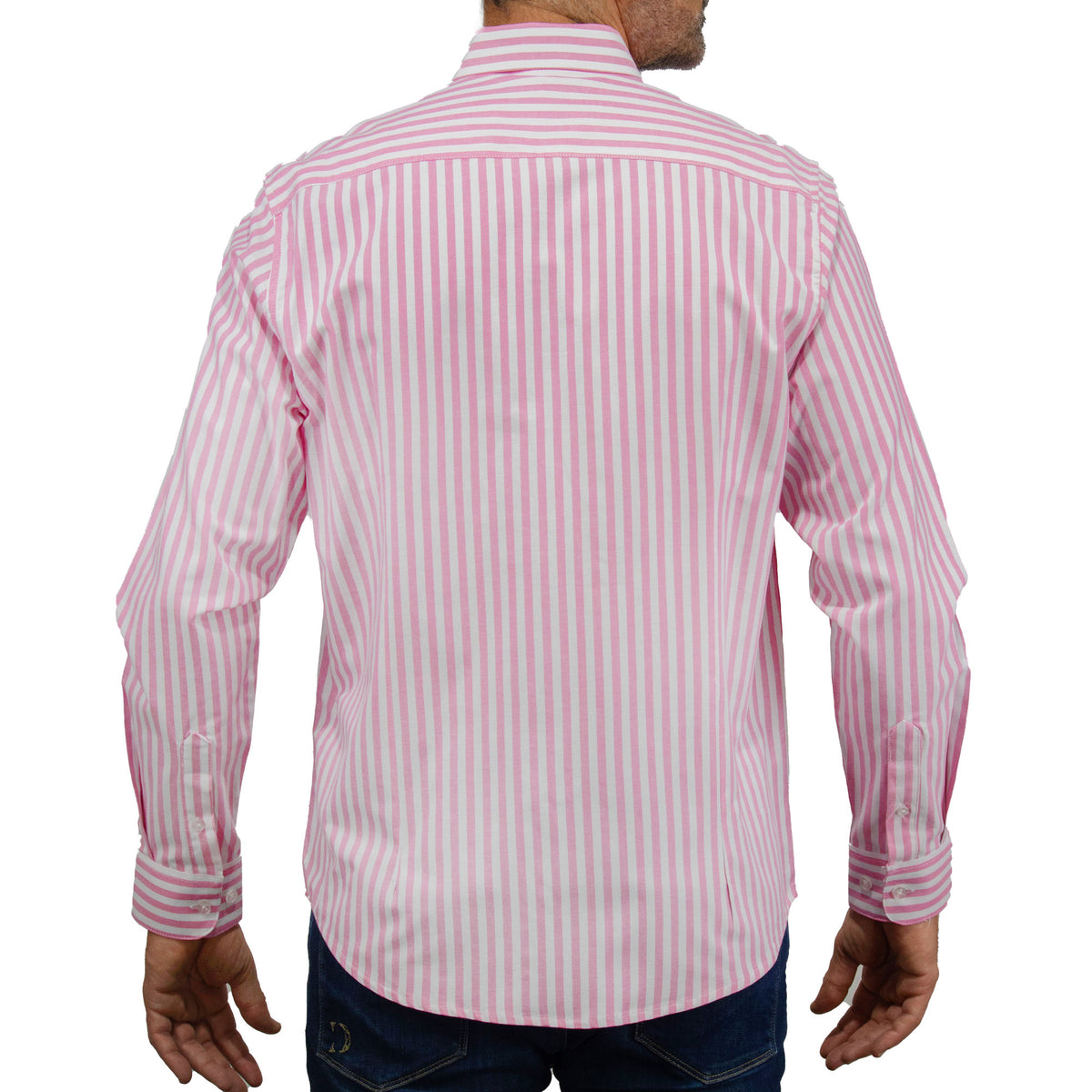Camisa Rayas Rosa con Manga Larga 100% Algodón 2505074
