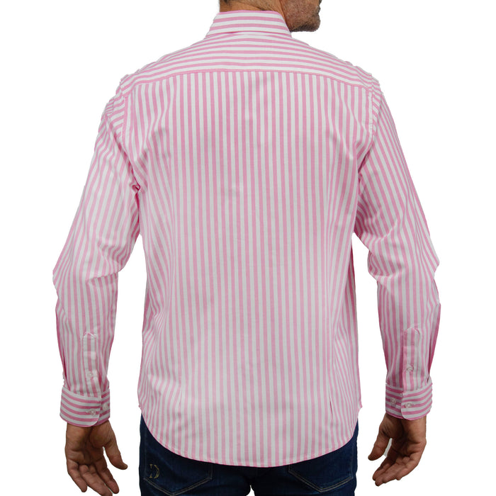 Camisa Rayas Rosa con Manga Larga 100% Algodón 2505074