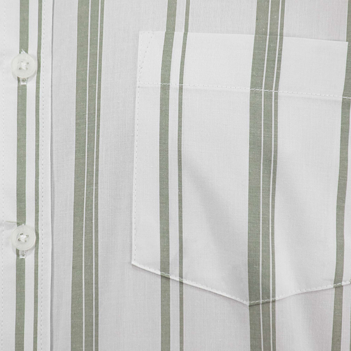 Camisa Rayas Verde con Manga Corta 100% Algodón 2505077