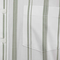 Camisa Rayas Verde con Manga Corta 100% Algodón 2505077