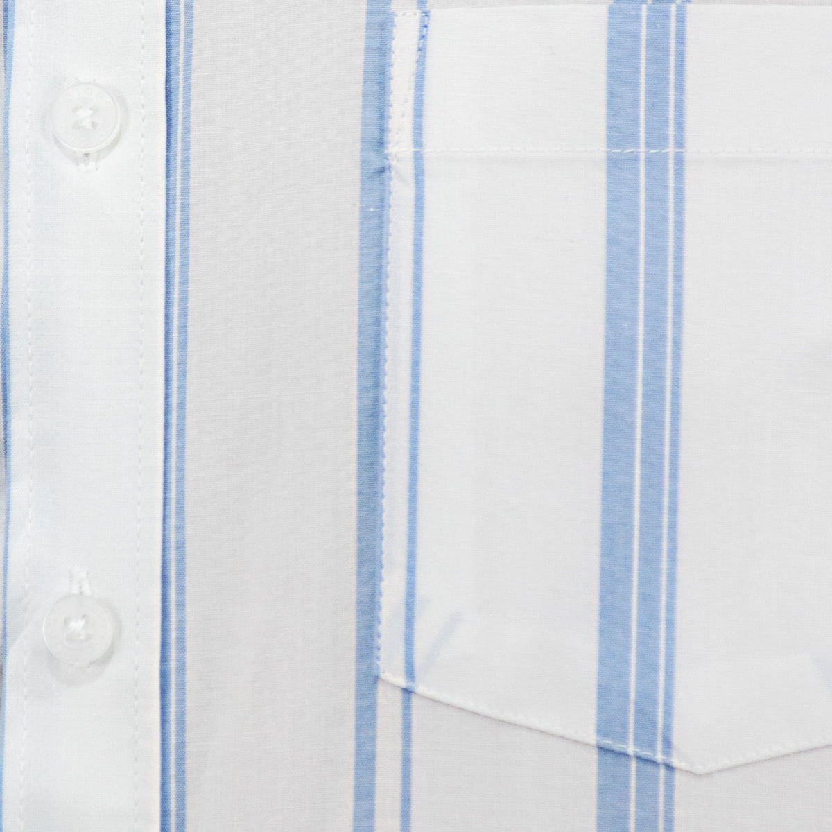 Camisa Rayas Blanca con Manga Corta 100% Algodón 2505078