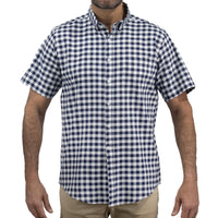 Camisa de Cuadros Azul con Manga Corta 100% Algodón 2505079