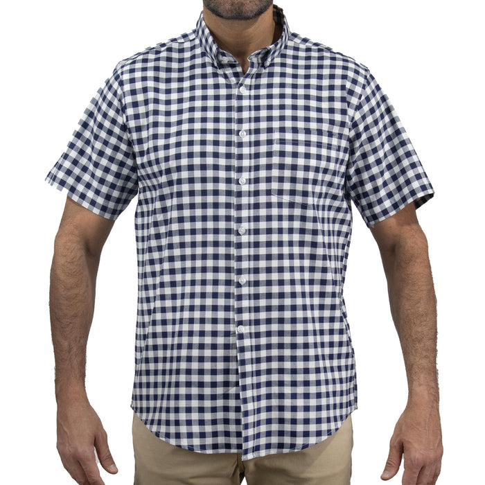 Camisa de Cuadros Azul con Manga Corta 100% Algodón 2505079