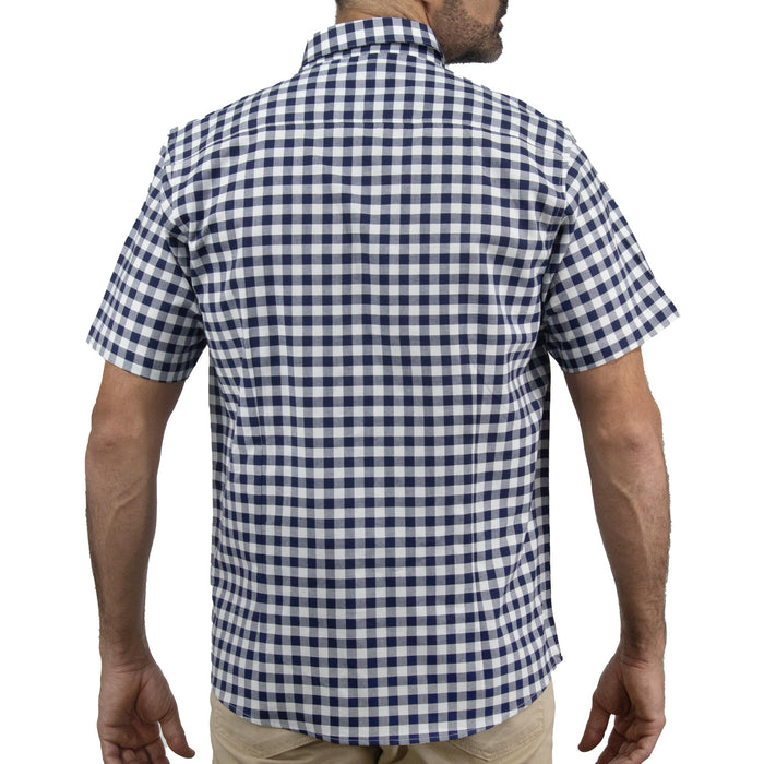 Camisa de Cuadros Azul con Manga Corta 100% Algodón 2505079