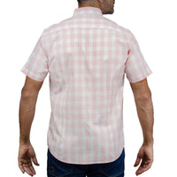 Camisa Cuadros Blanca con Manga Corta 100% Algodón 2505082