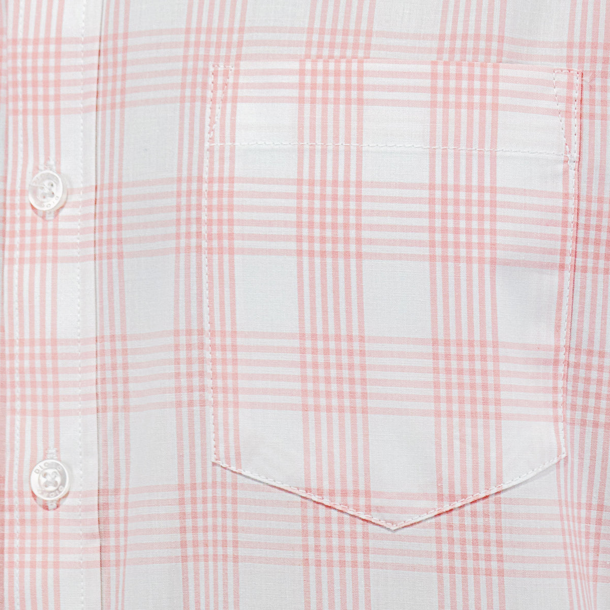 Camisa Cuadros Blanca con Manga Corta 100% Algodón 2505082