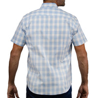 Camisa Cuadros Azul con Manga Corta 100% Algodón 2505083