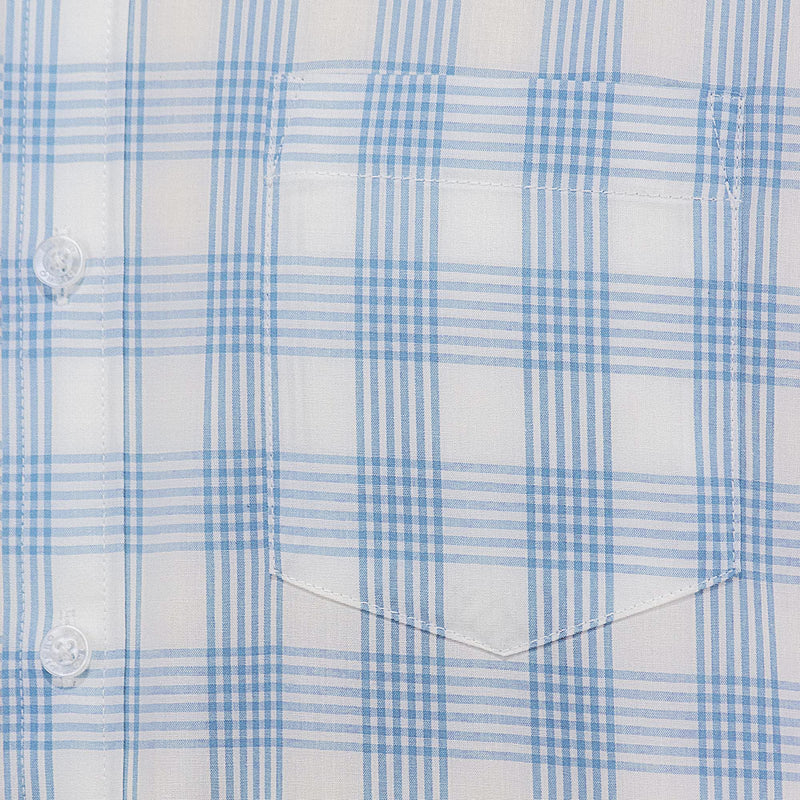 Camisa Cuadros Azul con Manga Corta 100% Algodón 2505083