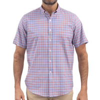 Camisa Roja de Cuadros con Manga Corta 100% Algodón 2505086