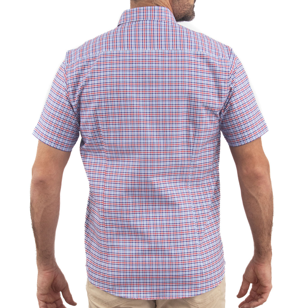 Camisa Roja de Cuadros con Manga Corta 100% Algodón 2505086