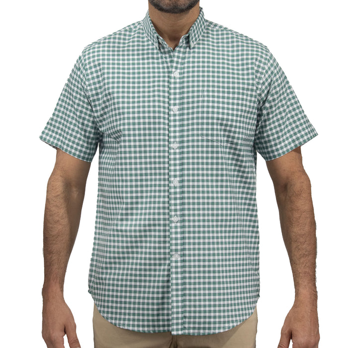 Camisa de Cuadros Verde con Manga Corta 100% Algodón 2505089