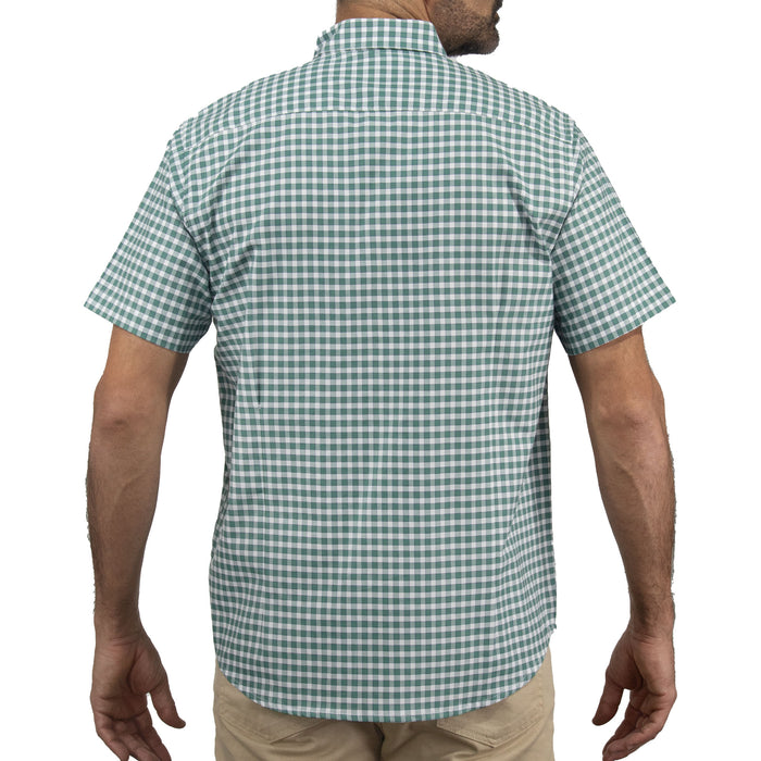 Camisa de Cuadros Verde con Manga Corta 100% Algodón 2505089