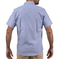 Camisa de Cuadros Azul con Manga Corta 100% Algodón 2505091