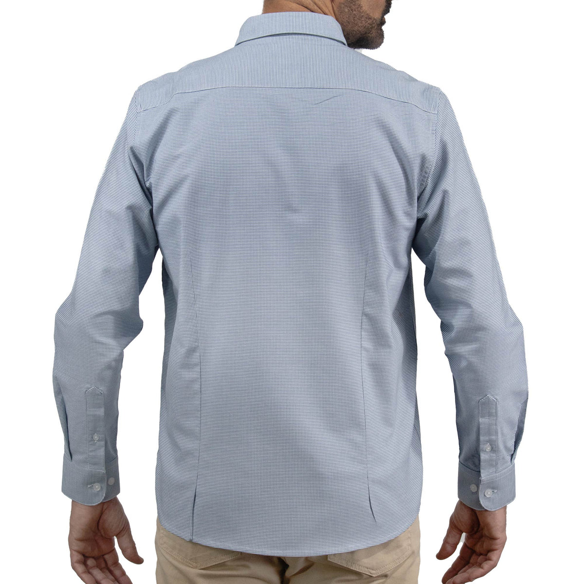 Camisa de Cuadros Azul con Manga Larga 100% Algodón 2505093