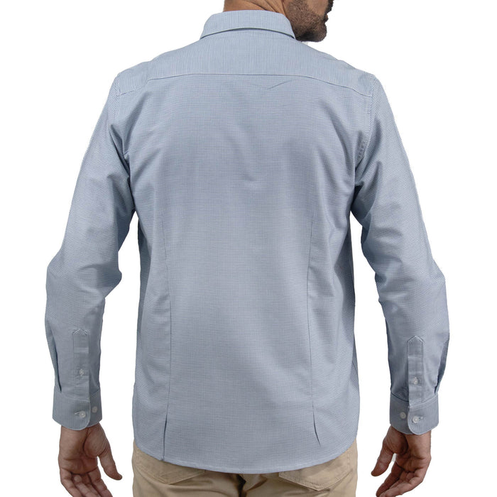 Camisa de Cuadros Azul con Manga Larga 100% Algodón 2505093