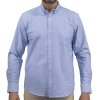 Camisa de Cuadros Azul con Manga Larga 100% Algodón 2505094