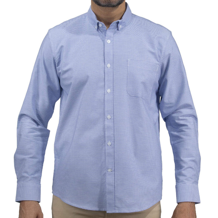 Camisa de Cuadros Azul con Manga Larga 100% Algodón 2505094
