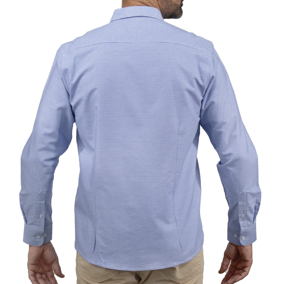 Camisa de Cuadros Azul con Manga Larga 100% Algodón 2505094