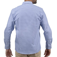 Camisa de Cuadros Azul con Manga Larga 100% Algodón 2505094