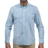Camisa de Cuadros Azul con Manga Larga 100% Algodón 2505095