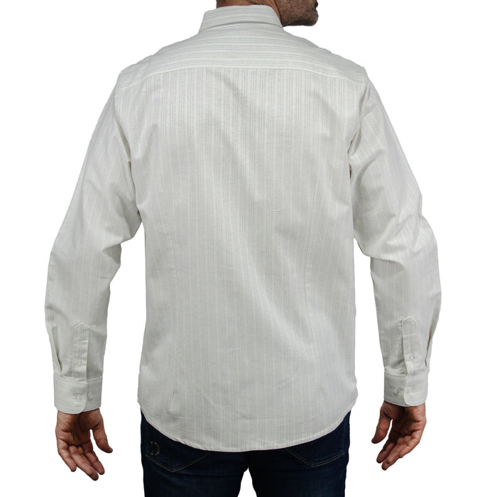 Camisa Rayas Azul con Manga Larga 100% Algodón 2505096