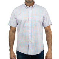 Camisa Cuadros Blanca con Manga Corta 100% Algodón 2505097