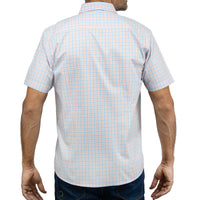 Camisa Cuadros Blanca con Manga Corta 100% Algodón 2505097